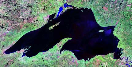 Lake Superior NASA sat image